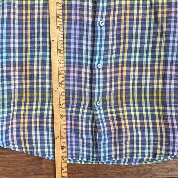 Tommy Bahama Multicolor Plaid Button Down Shirt - Picture 9 of 11